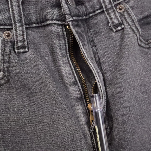 Levi's 512 Slim Fit Tapered Leg 31x30 Dark Wash Gray Denim Jeans - Picture 9 of 14